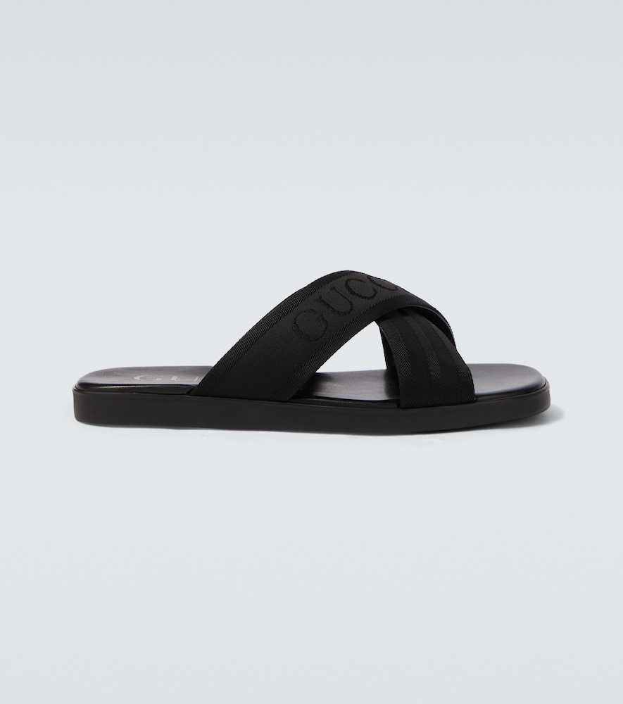 Gucci Logo jacquard sandals