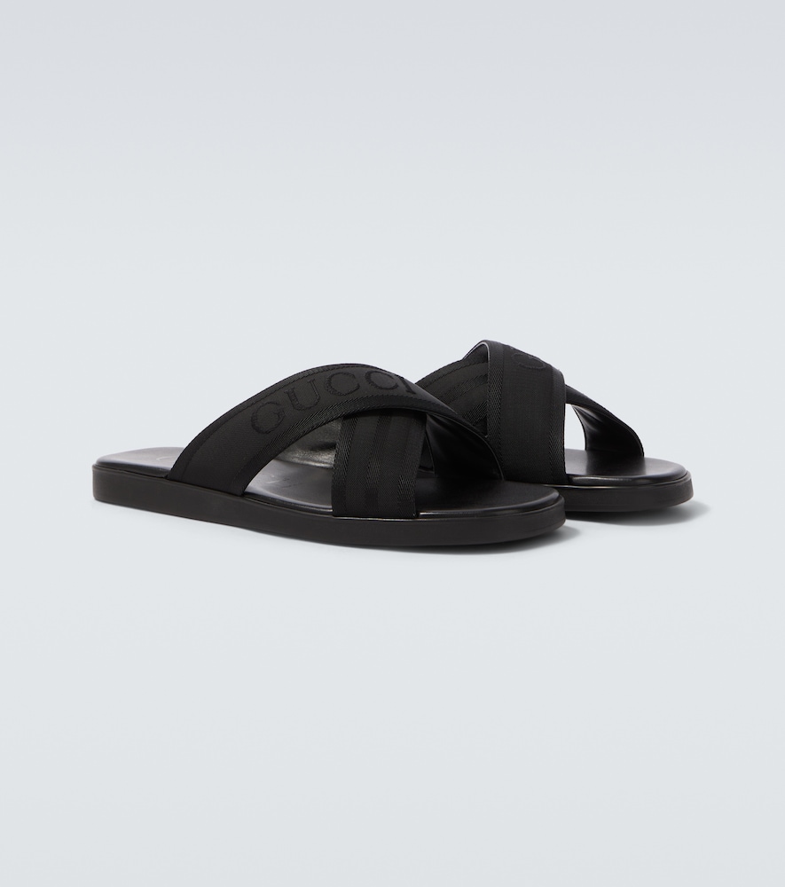  Gucci Gucci Logo Jacquard Sandals 