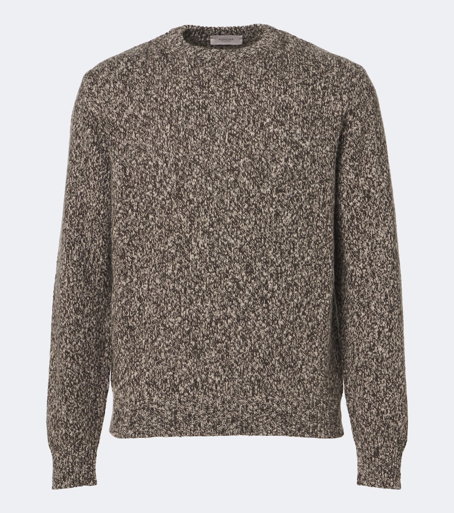 Agnona Wool And Cashmere Sweater In Brown