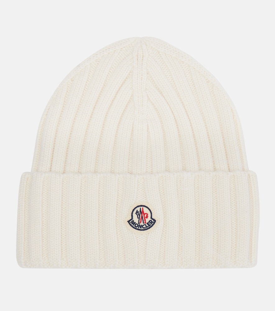 Moncler Logo virgin wool beanie - Women's Accessories