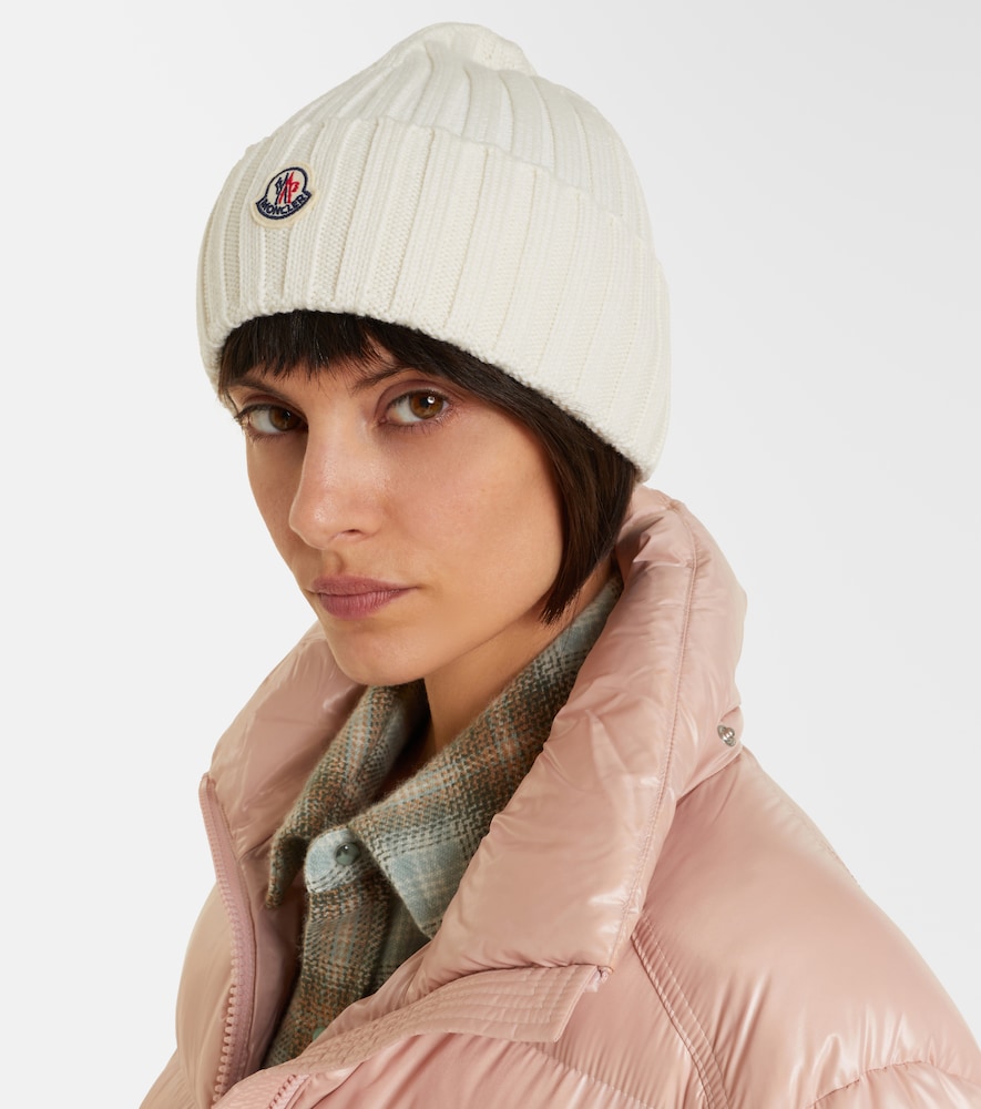 Moncler Logo virgin wool beanie