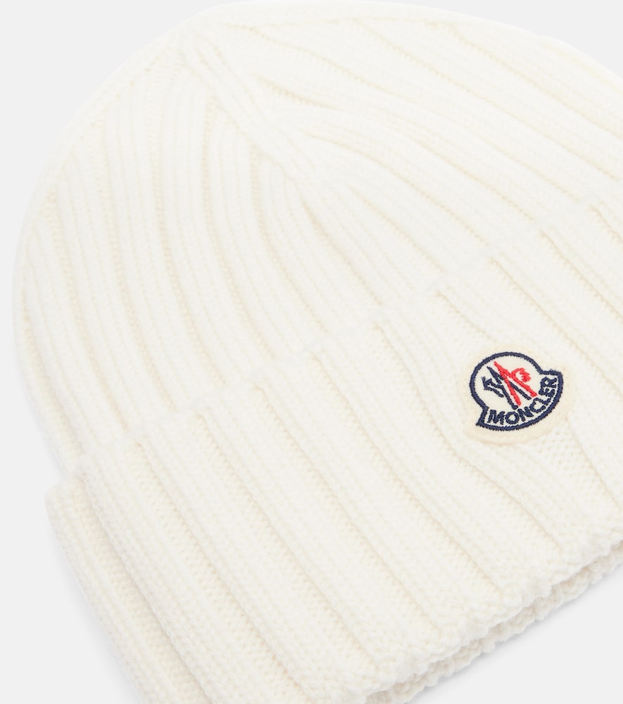  Moncler Moncler Logo Virgin Wool Beanie 