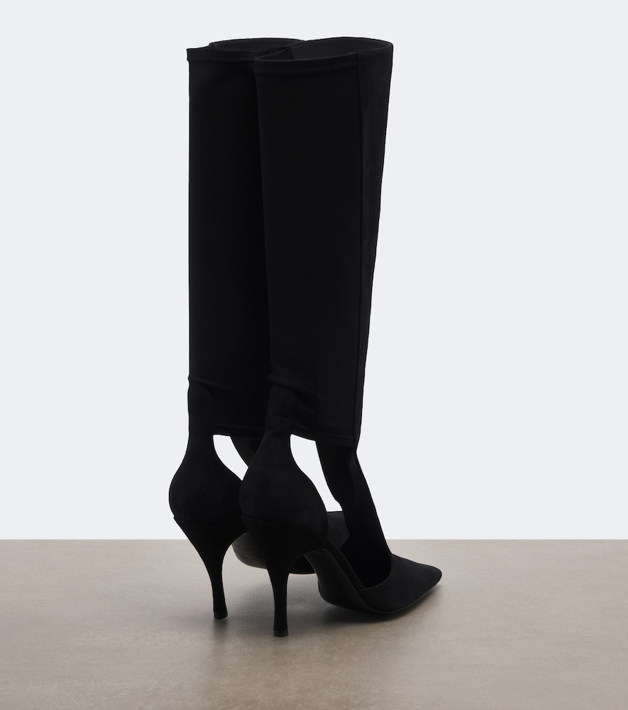 Alaïa Cut-Out Knee-High Boots