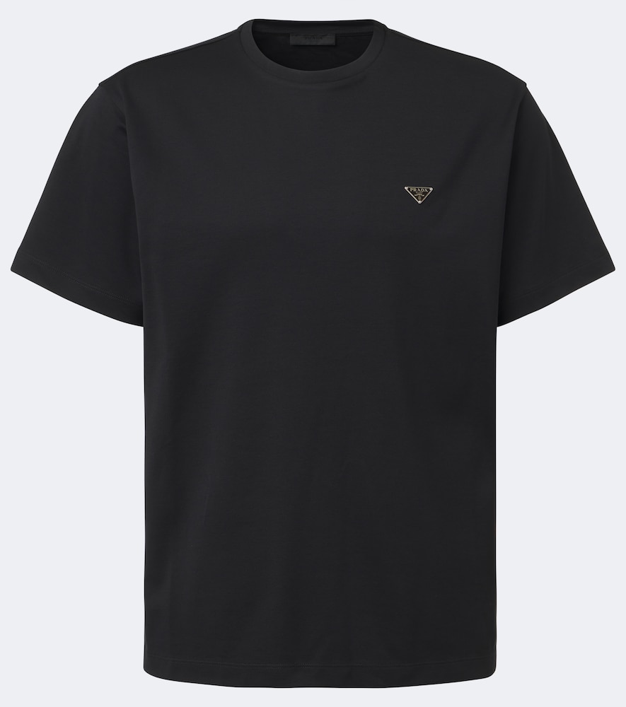 T-shirt in jersey di cotone con logo