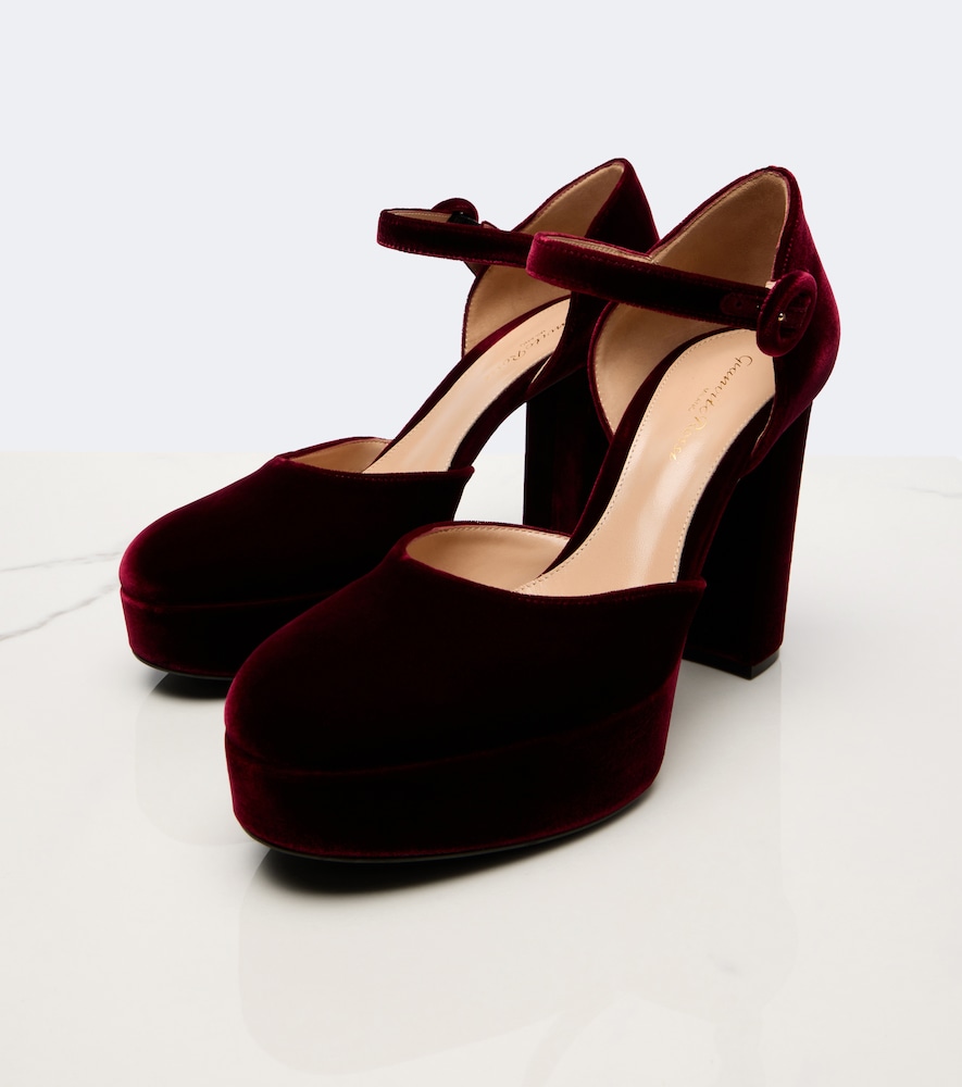 Velvet Platform Pumps