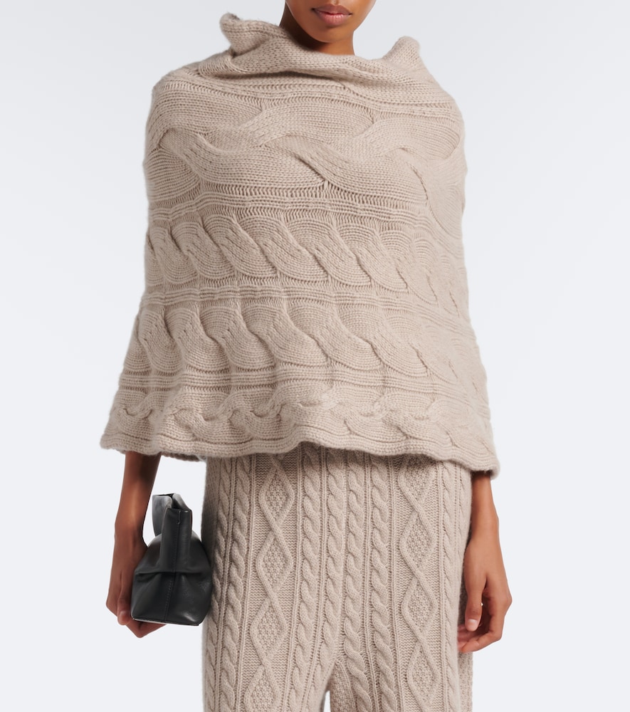 Cable-Knit Cashmere Poncho