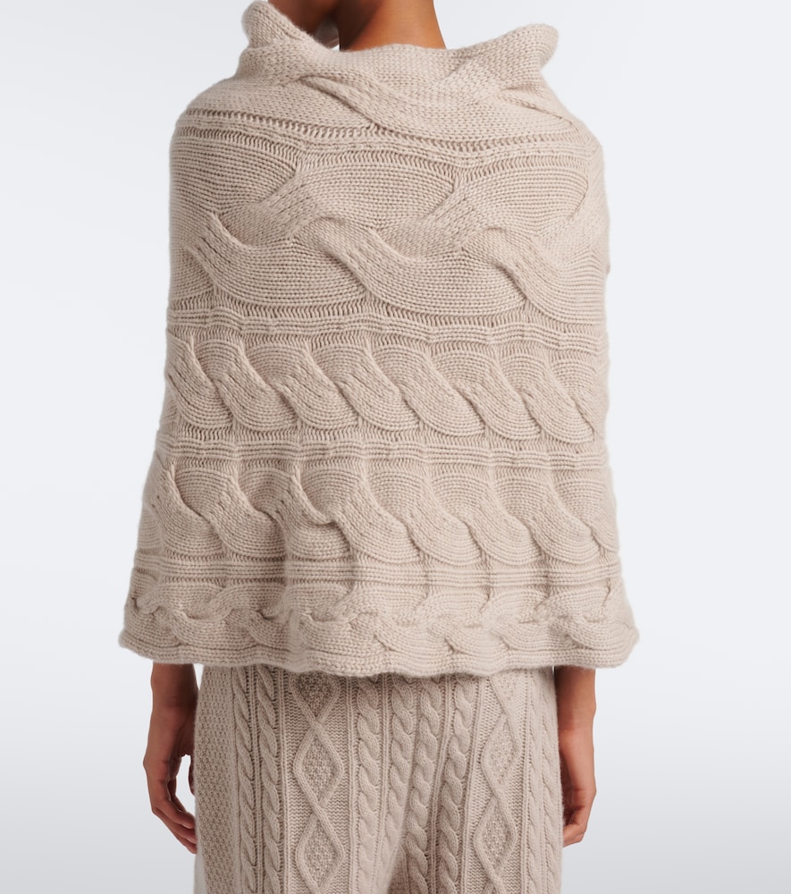 Cable-Knit Cashmere Poncho