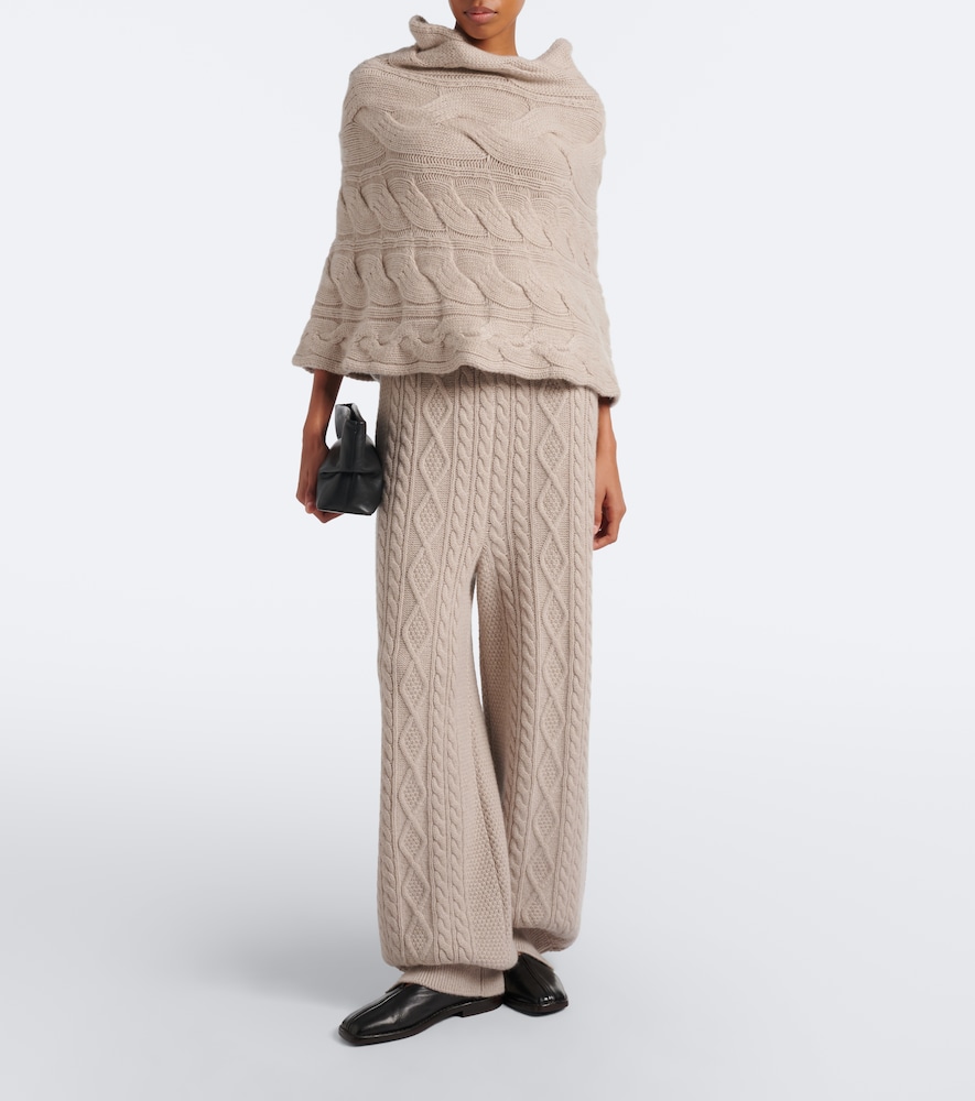 Cable-Knit Cashmere Poncho