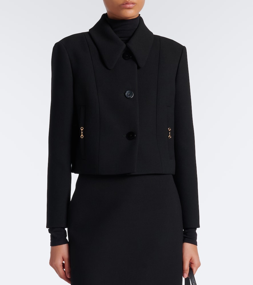 Horsebit Wool Crêpe Jacket