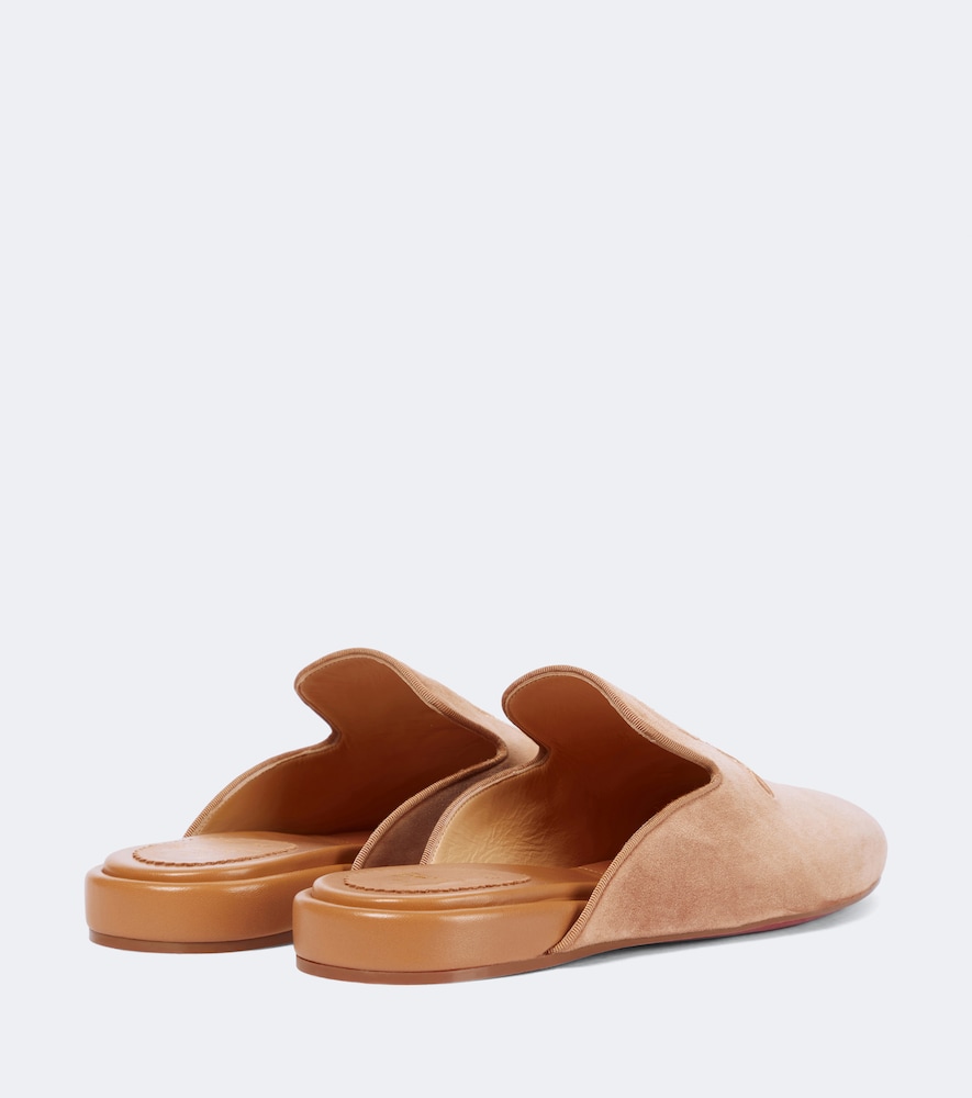  Christian Louboutin Christian Louboutin Navy Coolito Flat Mules 