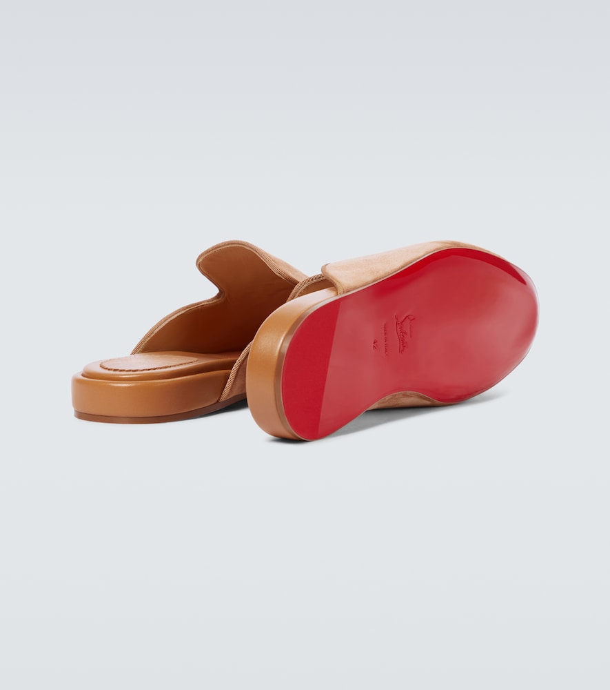 Christian Louboutin Christian Louboutin Navy Coolito Flat Mules 