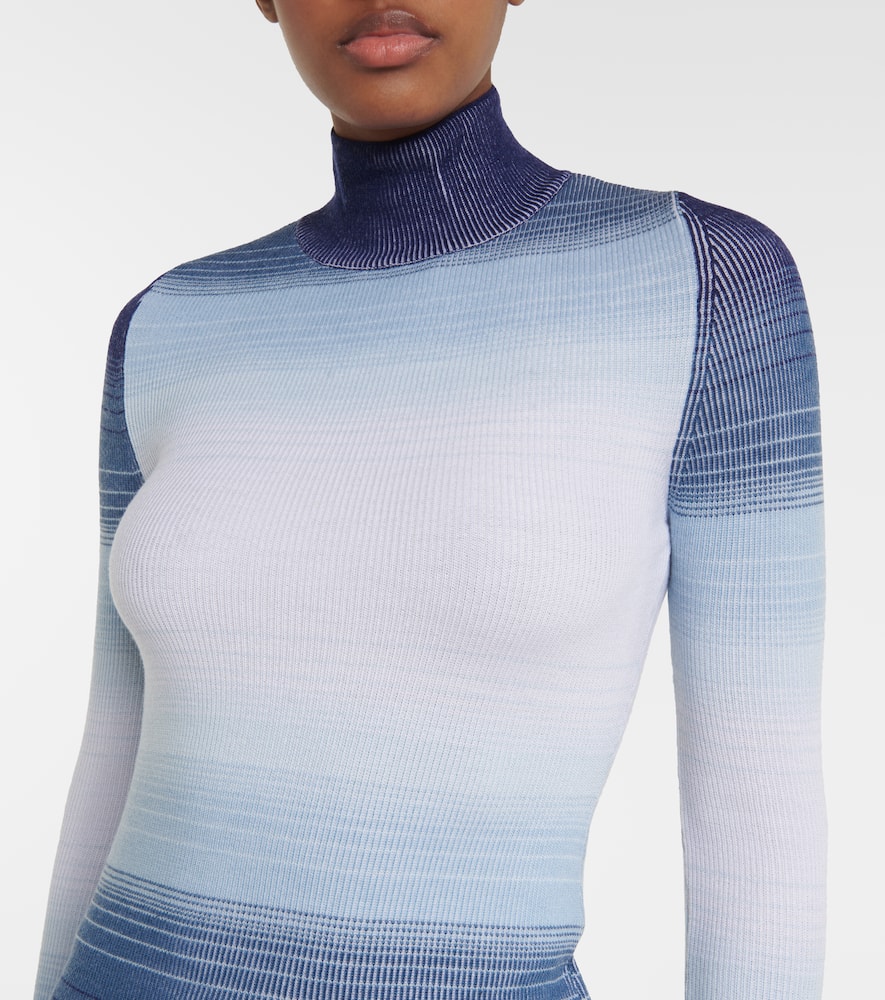 Shop Cordova Aurora High-neck Wool Sweater In Blue