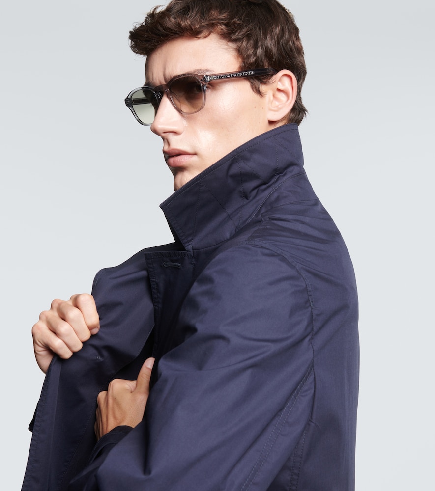  Brunello Cucinelli Brunello Cucinelli Runde Sonnenbrille Intarsia Rays 