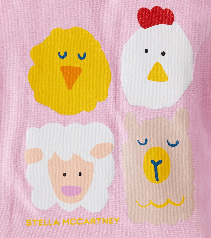 Stella Mccartney Baby Printed Cotton Jersey Top In Pink