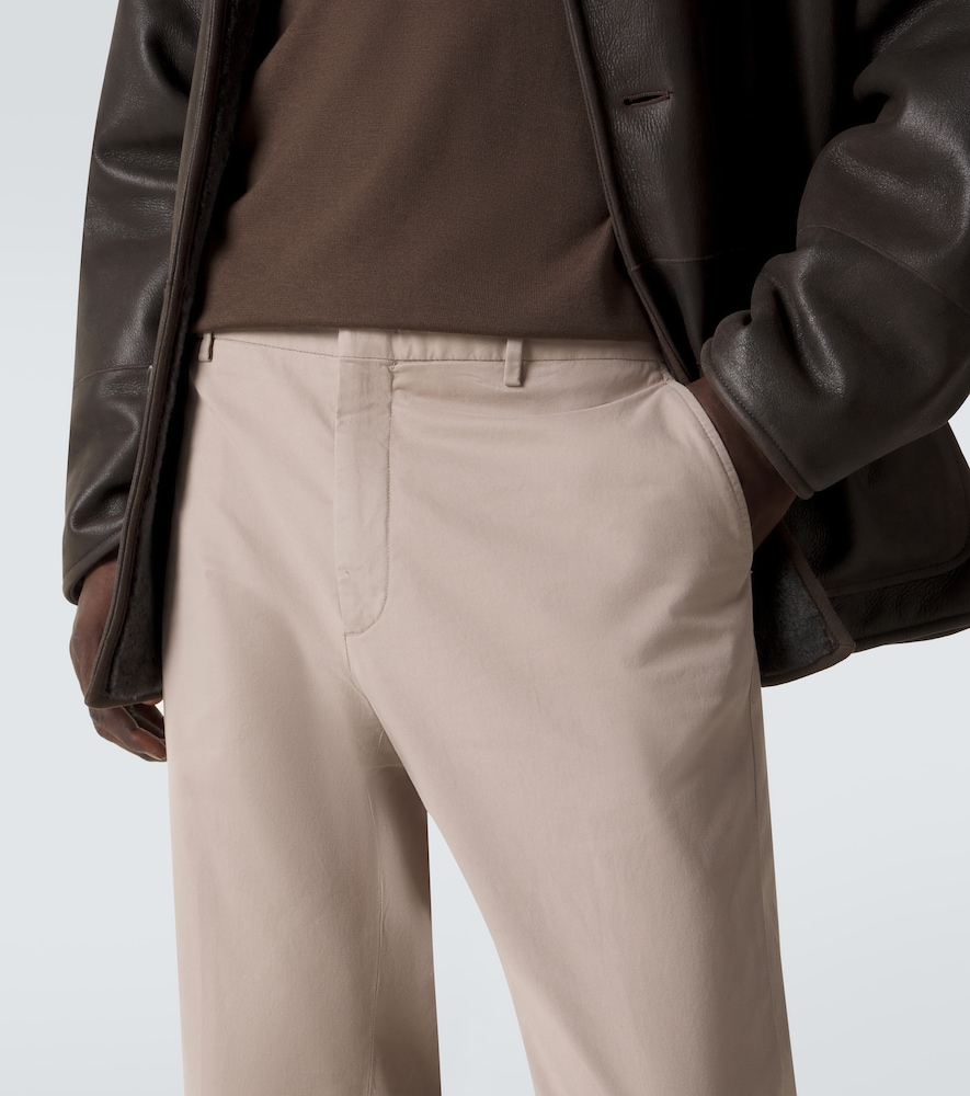  Zegna Zegna Cotton-blend Straight Pants 