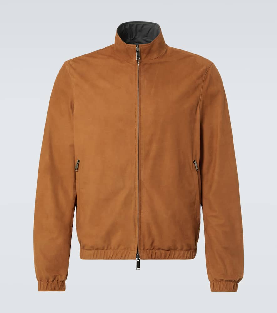 Reversible leather blouson