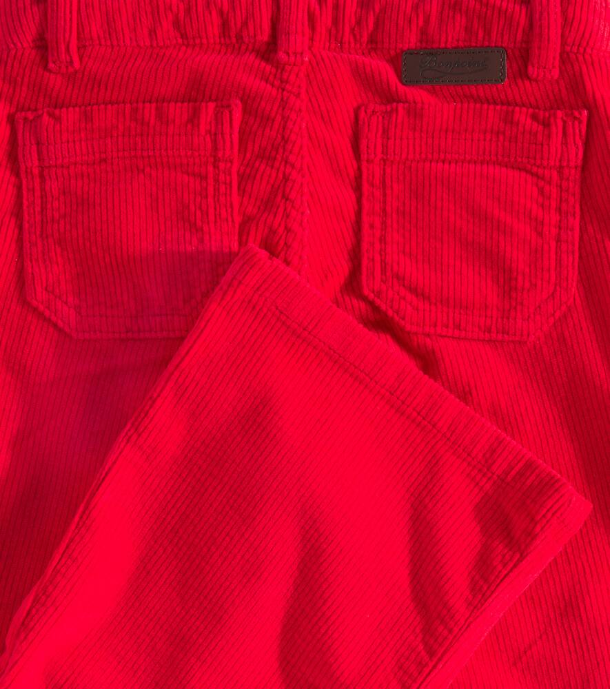 Bonpoint Junon Flared Corduroy Trousers In Red