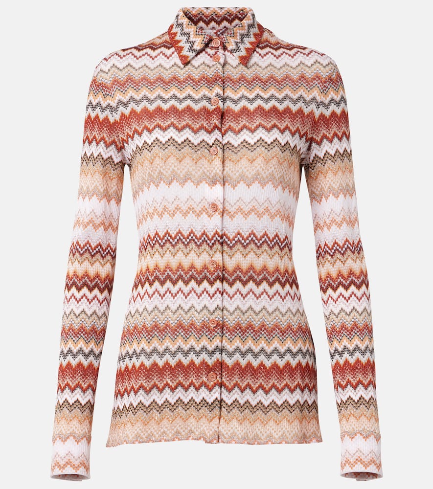 Zigzag lamé shirt