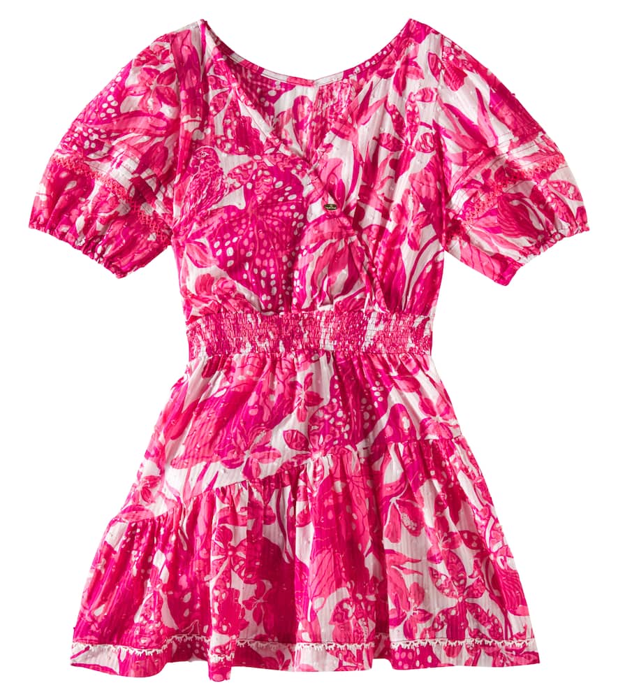 Poupette St Barth Chantal Floral Cotton Dress In Pink