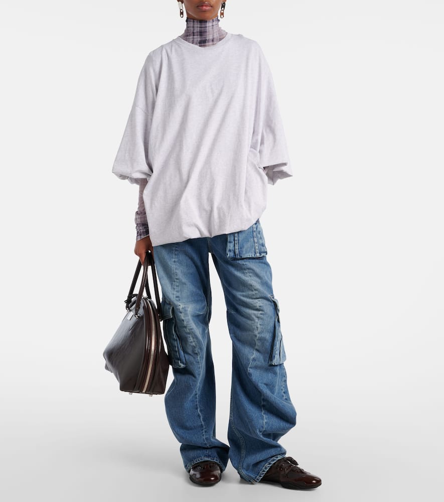 Acne Studios Cotton Jersey Top In White