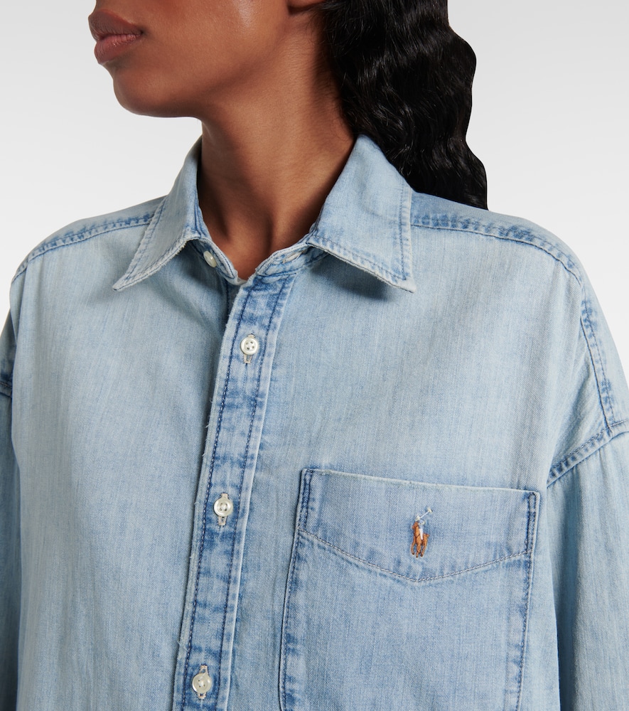 Polo Ralph Lauren Denim Shirt With Long Sleeves And Chest Pocket In Blue