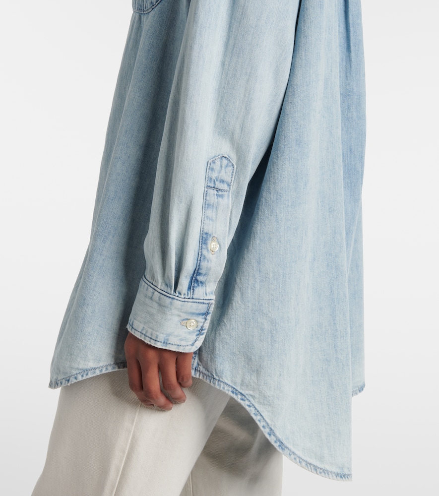Polo Ralph Lauren Denim Shirt With Long Sleeves And Chest Pocket In Blue