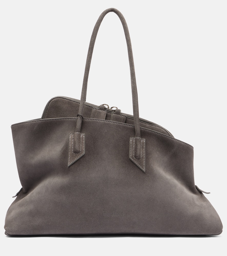 La Passeggiata Medium suede tote bag
