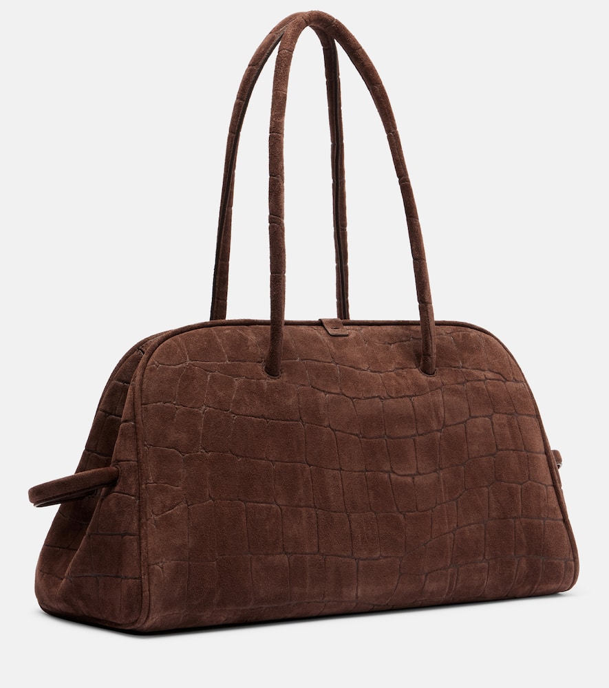 Jacquemus Womens Dark Brown Le Turismo Embossed Leather-suede Shoulder Bag In Brown