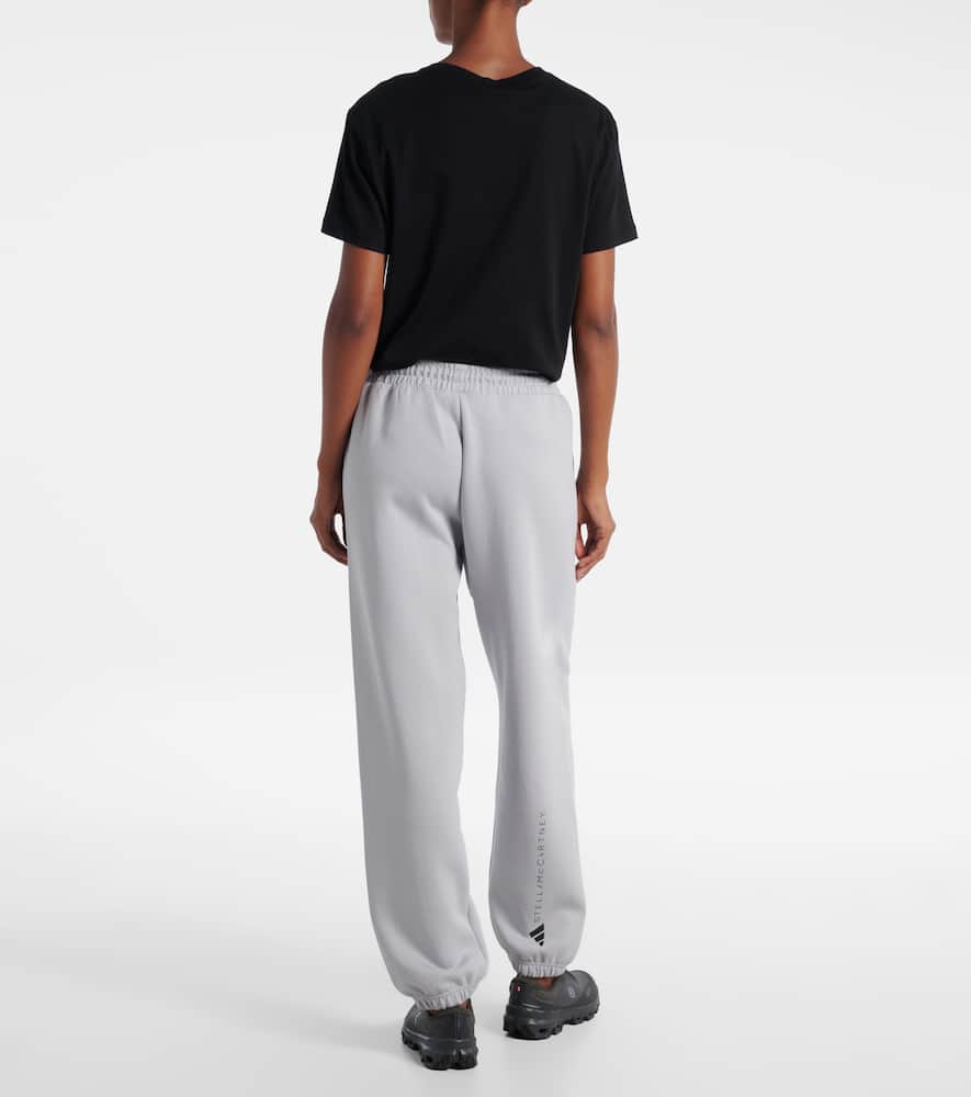 Adidas By Stella Mccartney Cotton-blend Fleece Sweatpants In Gray