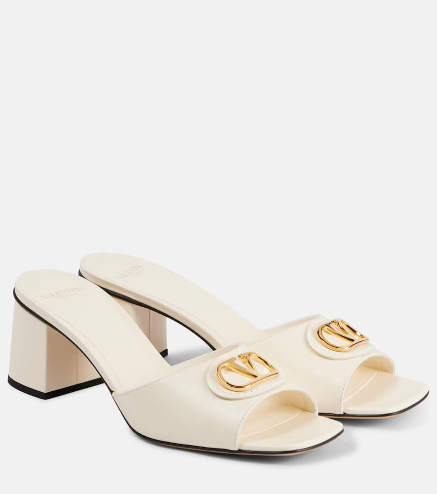 VLogo leather mules