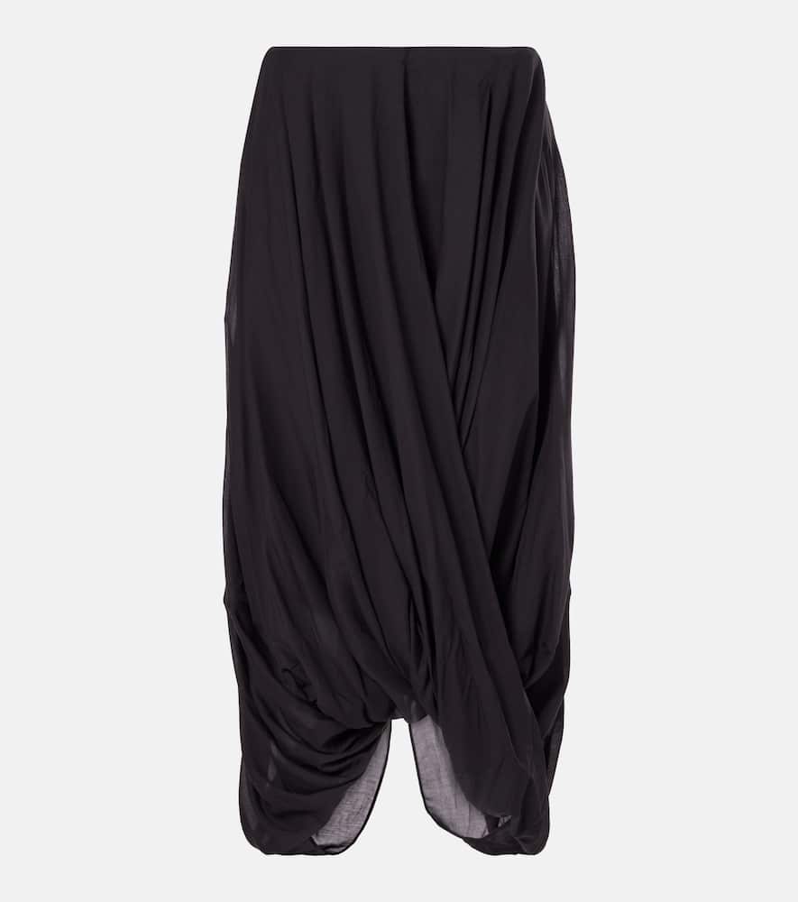 Draped maxi skirt