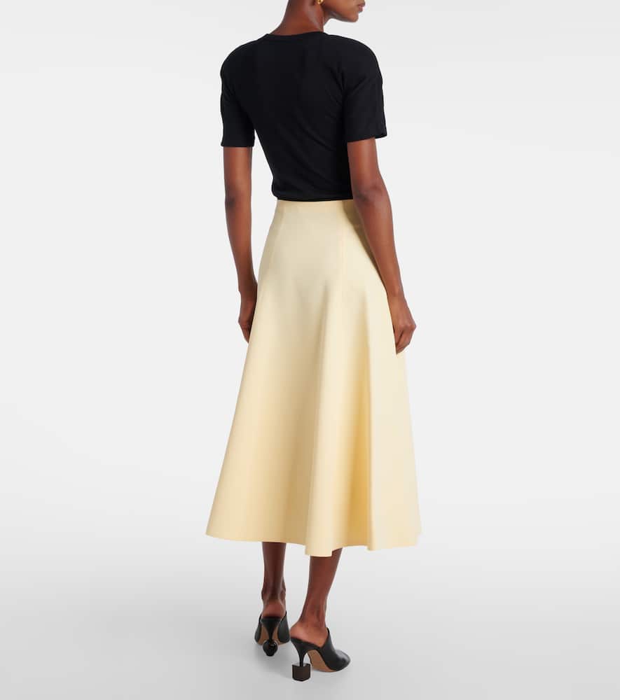 Jacquemus Triangle Midi Skirt In Yellow