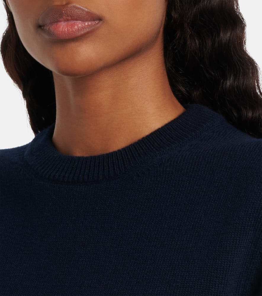 Thom Browne 4-bar Knitted Virgin Wool Sweater In Blue