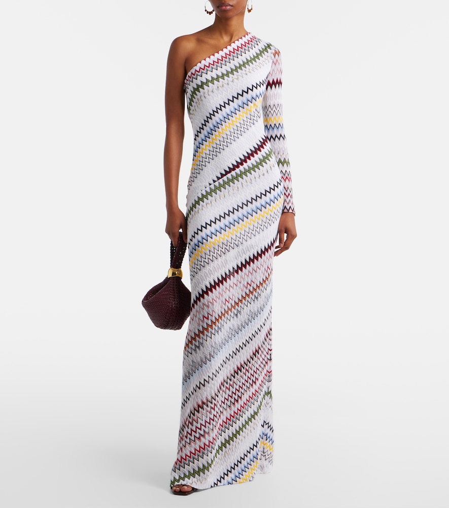 Missoni Zigzag asymmetric maxi dress