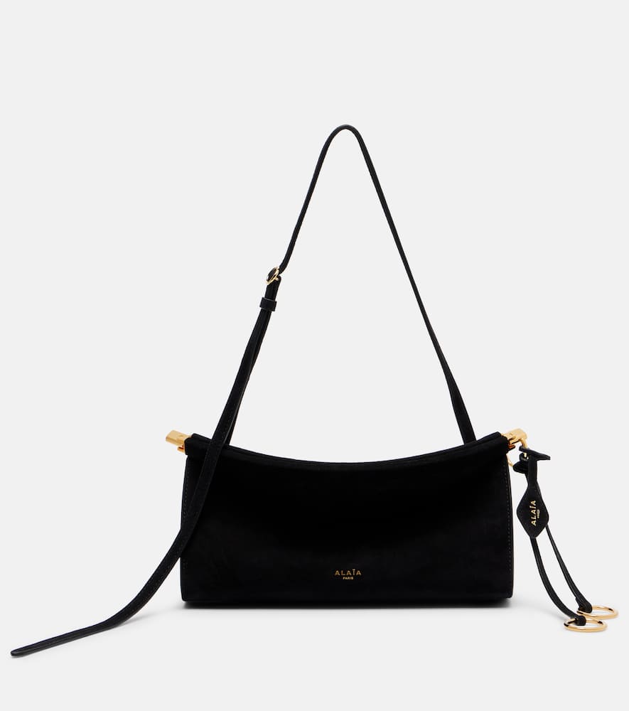 Alaïa Schultertasche Le Click aus Veloursleder