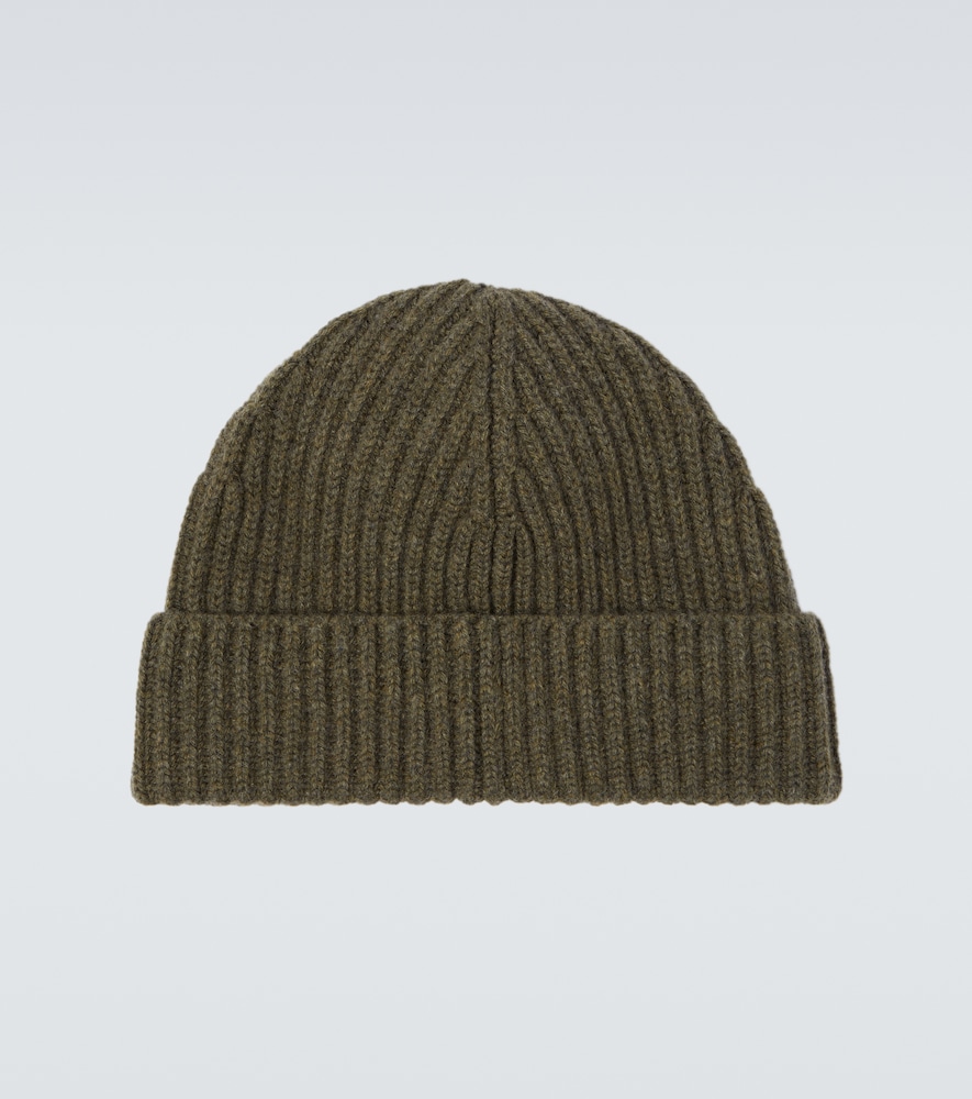  Loewe Loewe Logo Ribbed-knit Cashmere Beanie 