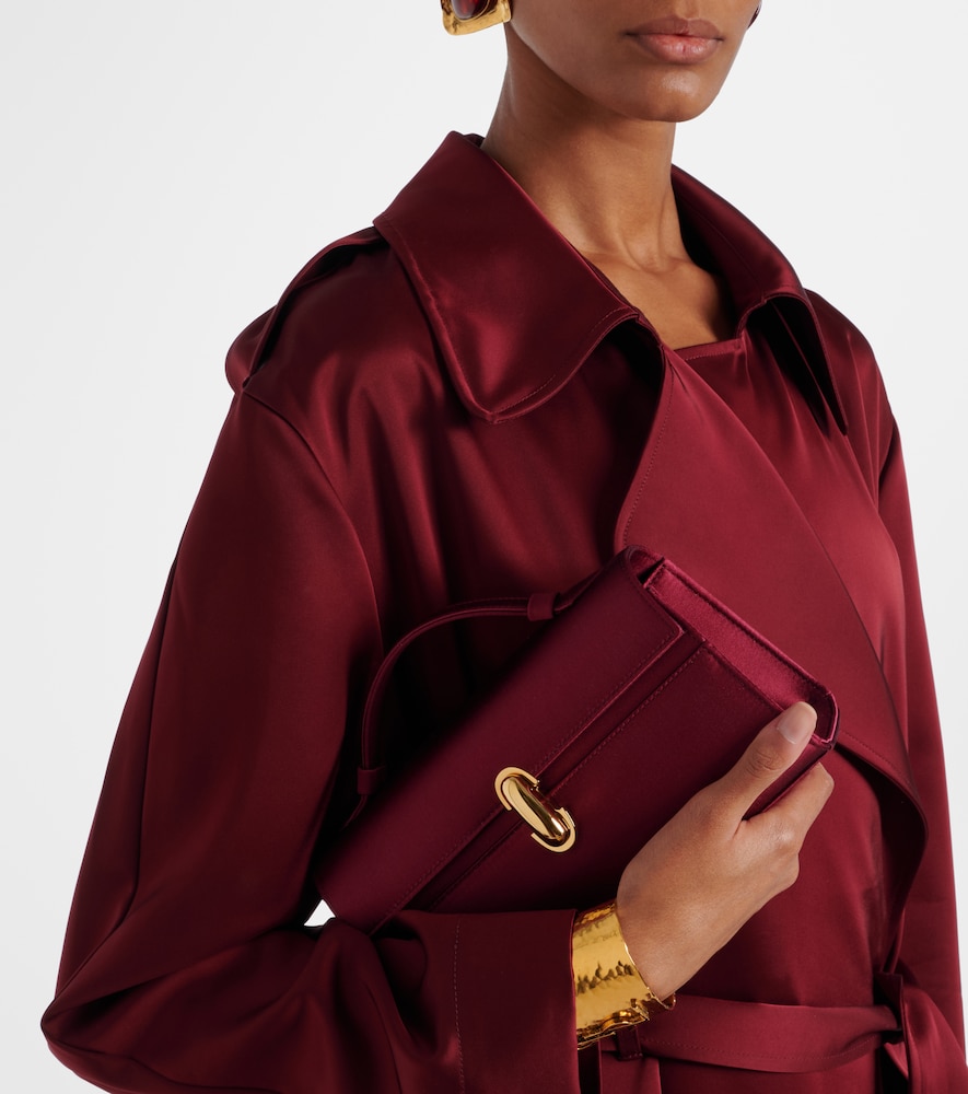 Savette Symmetry satin clutch