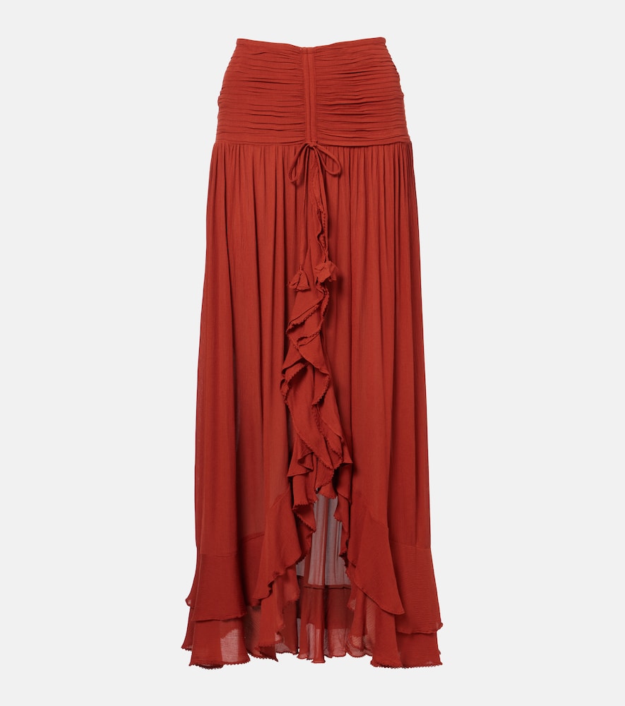Poupette St Barth Neree asymmetric maxi skirt
