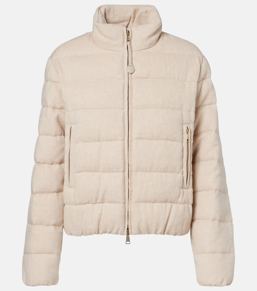 Moncler Agastache cashmere and linen down jacket