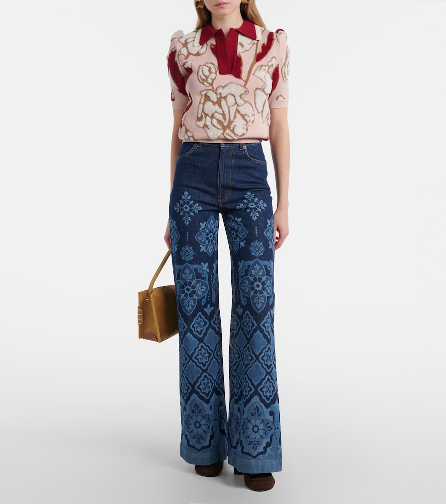 La DoubleJ Pumped Up floral polo sweater