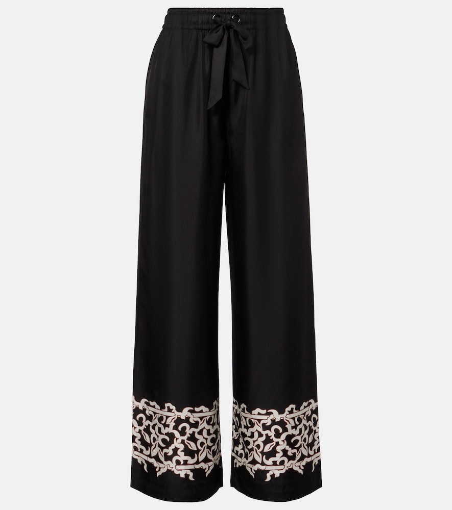 Rebecca Vallance Sundia silk wide-leg pants