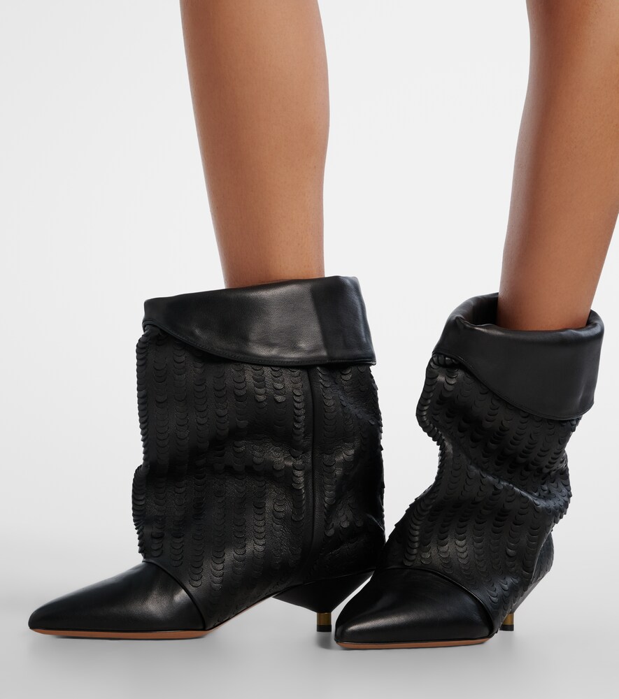 Isabel Marant Edrika 45 laser-cut leather ankle boots