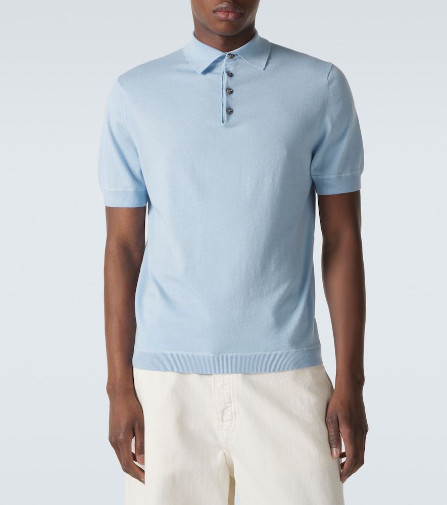  Allude Allude Polohemd Aus Baumwolle, Seide Und Kaschmir 