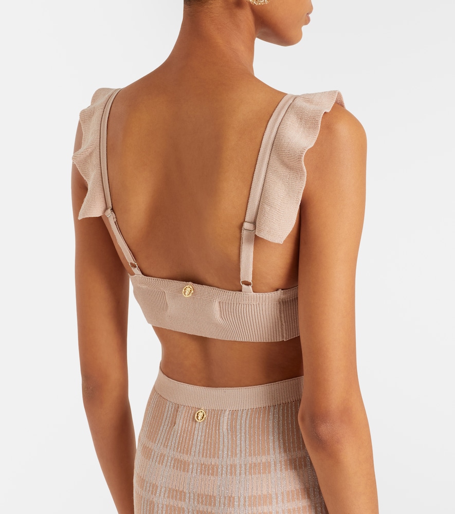  Bananhot Bananhot Petra Checked Ribbed-knit Bra Top 