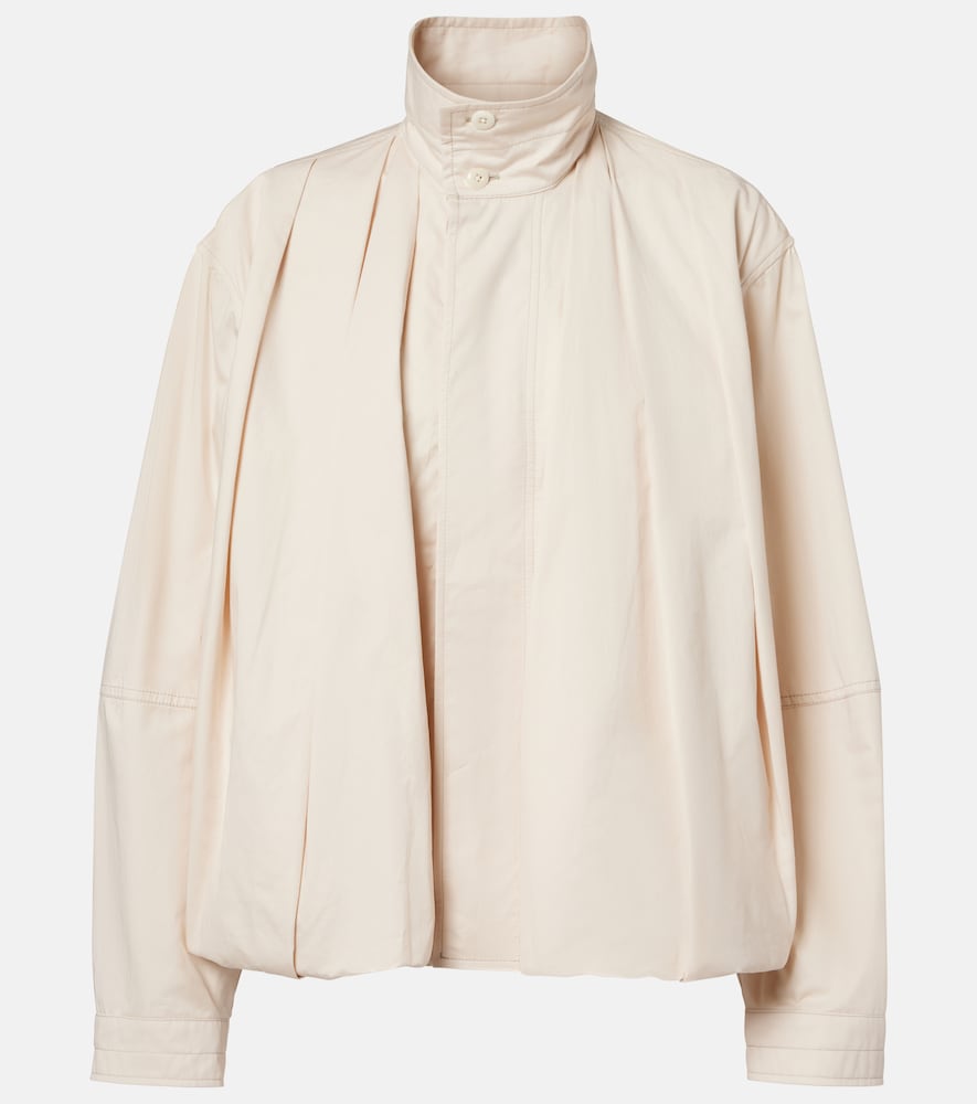 Lemaire Pleated cotton satin jacket