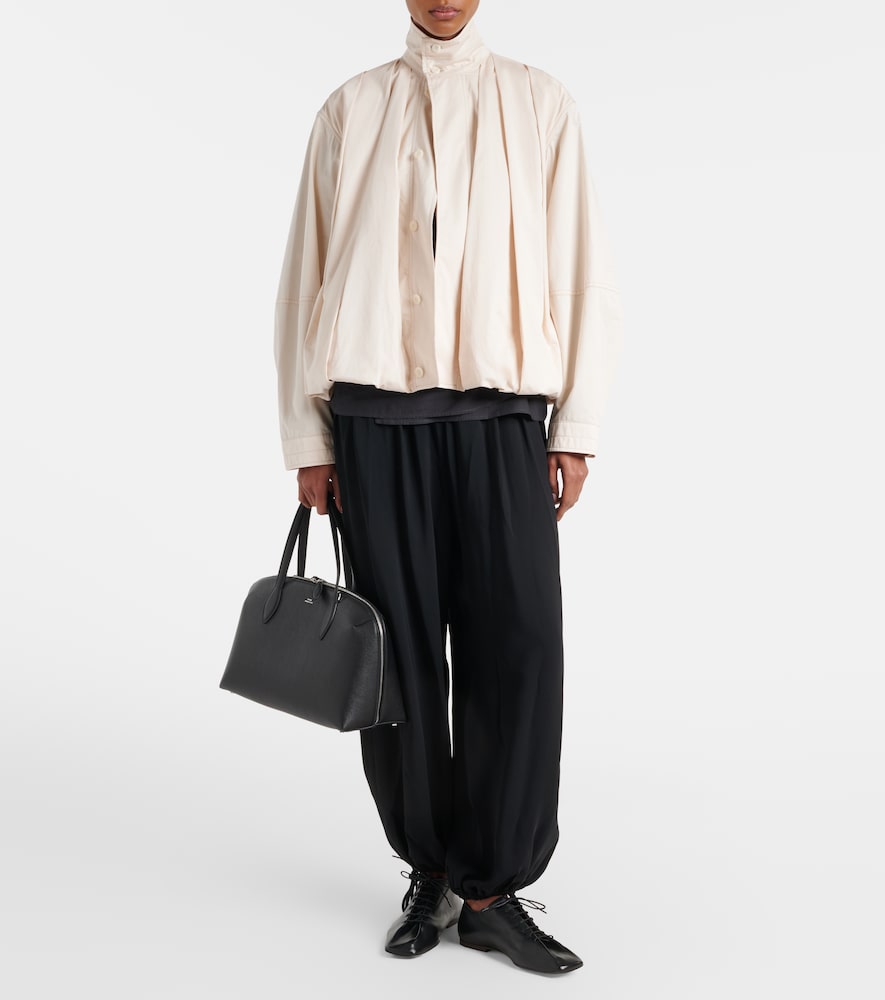 Lemaire Pleated cotton satin jacket