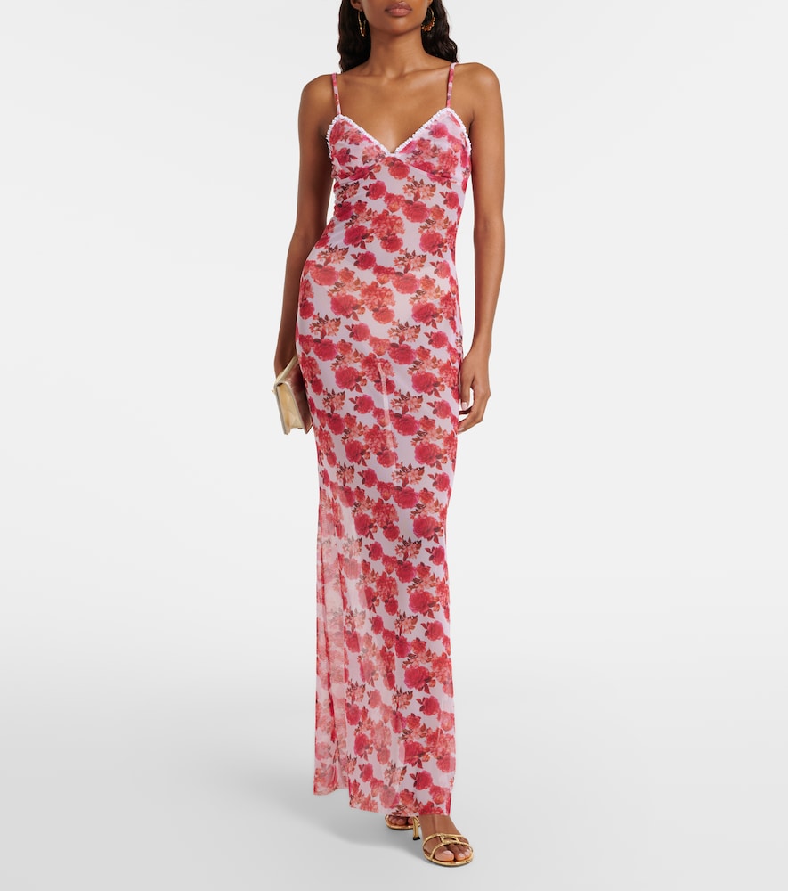 Bananhot Solay floral lace-trimmed maxi dress