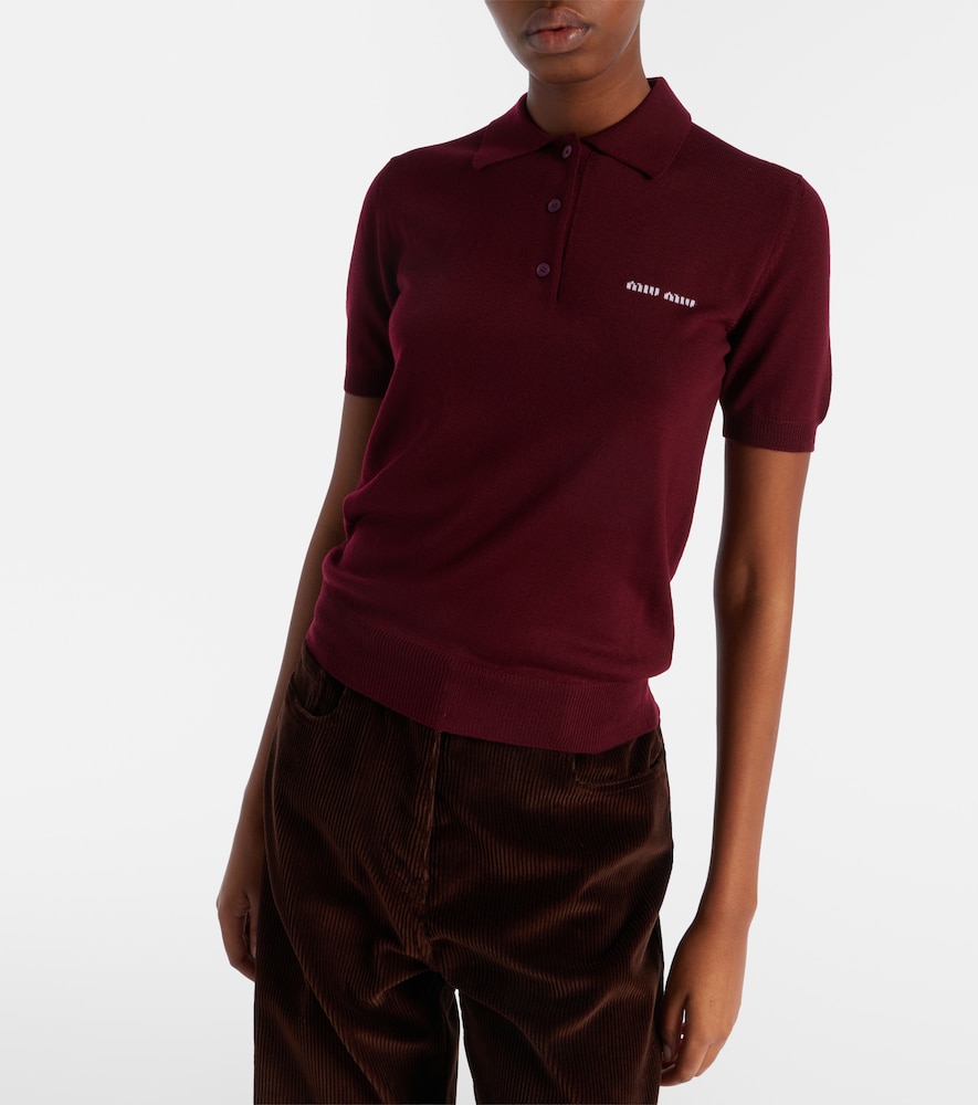  Miu Miu Miu Miu Polopullover Aus Wolle 
