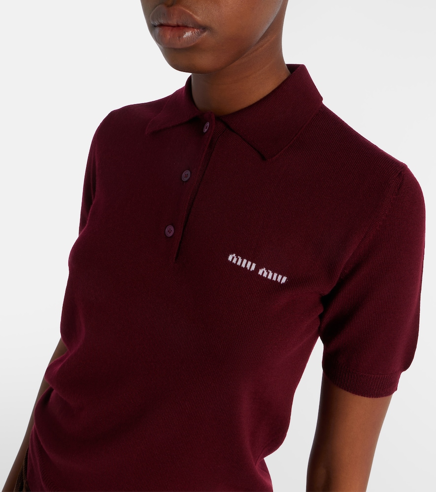  Miu Miu Miu Miu Polopullover Aus Wolle 