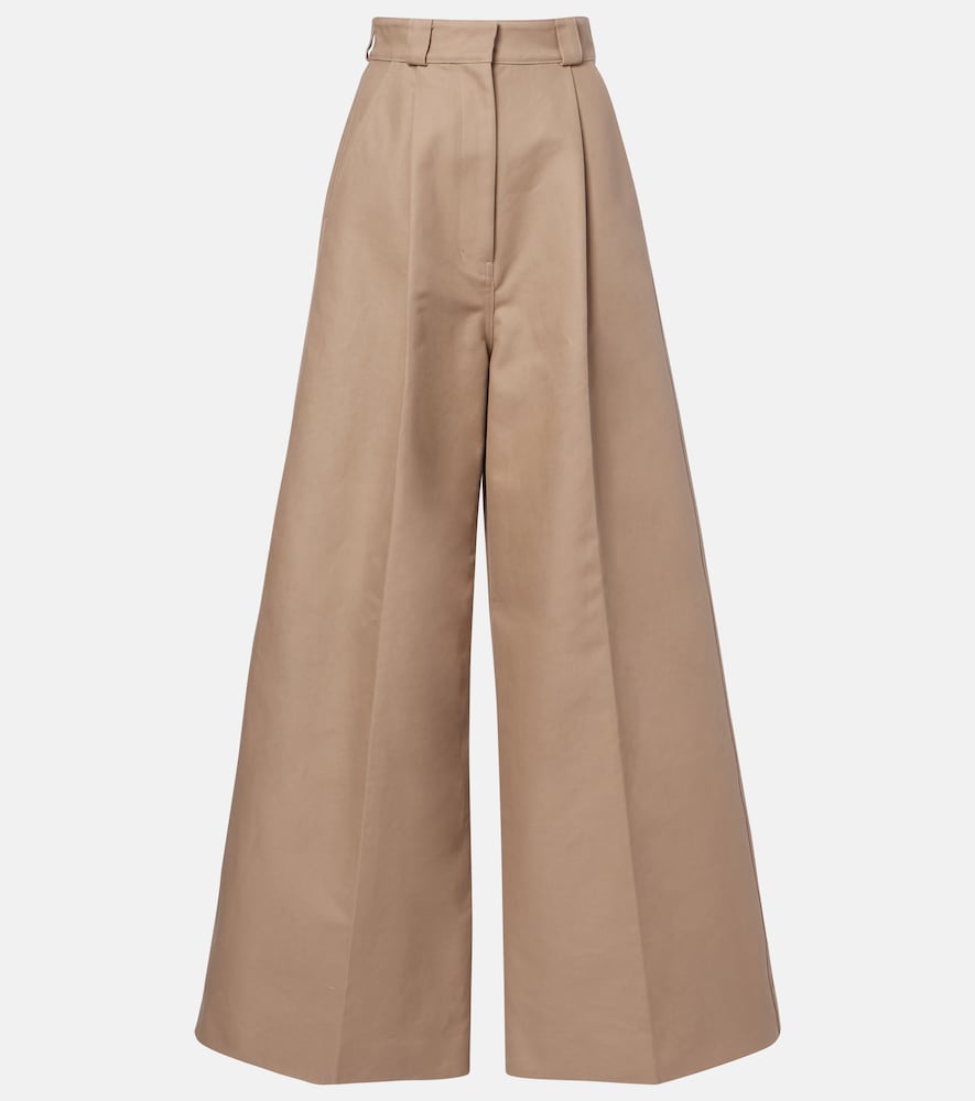 Balenciaga Cotton gabardine wide-leg pants